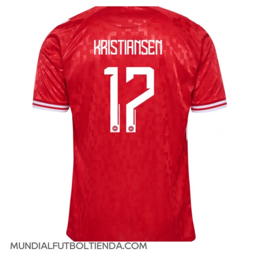 Camiseta Dinamarca Victor Kristiansen #17 Primera Equipación Replica Eurocopa 2024 mangas cortas